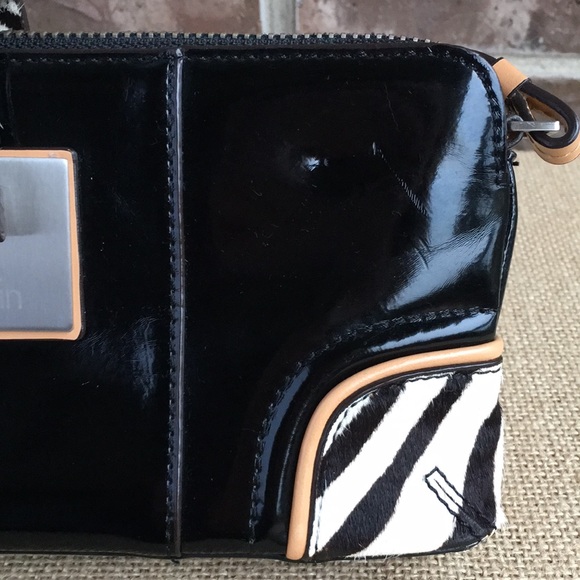 Calvin Klein Leather Zebra Shoulder Bag - Picture 3 of 8